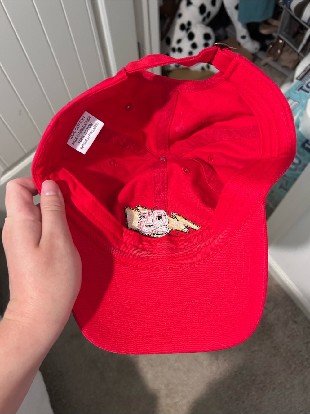 Red '95' Lightning McQueen Baseball Cap - Adjustable - Picture 4 of 4